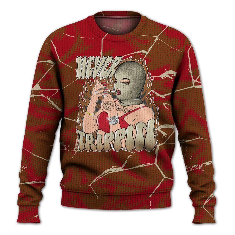 Knitted Sweater To Match Archaeo Brown 5s - Ne'er Trippin' Unique Crack