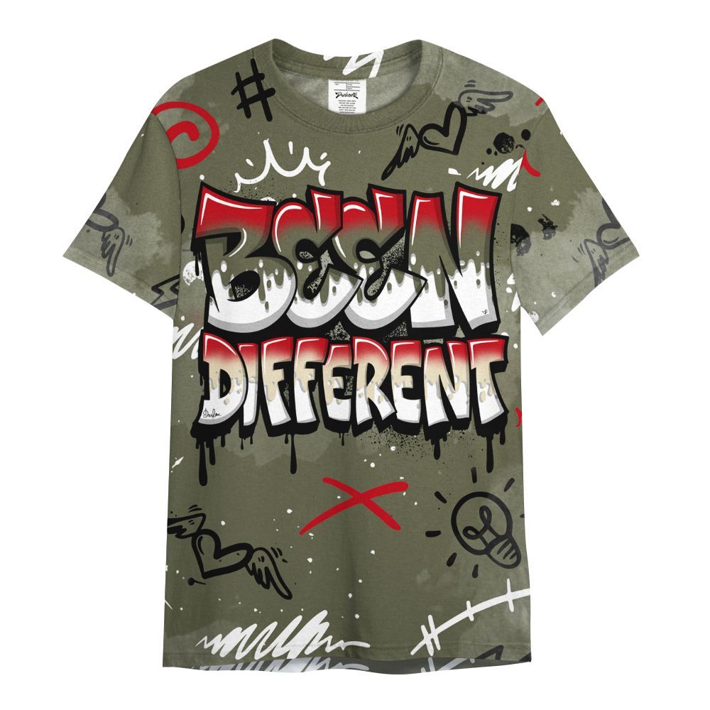 Shirt To Match Low OG Medium Olive 1s - Drip Been Di2ferent All Over Print