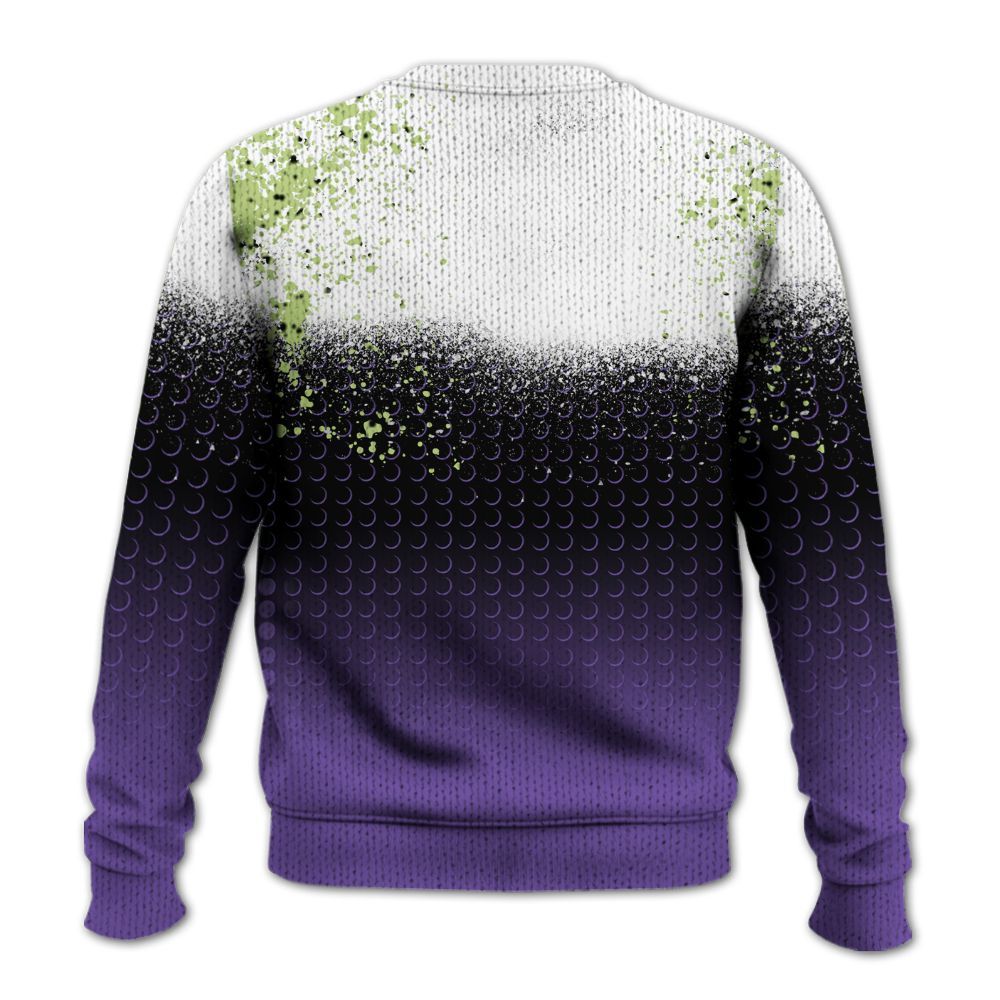 Knitted Sweater To Match Canyon Purple 4s - Halftone Time Is Money