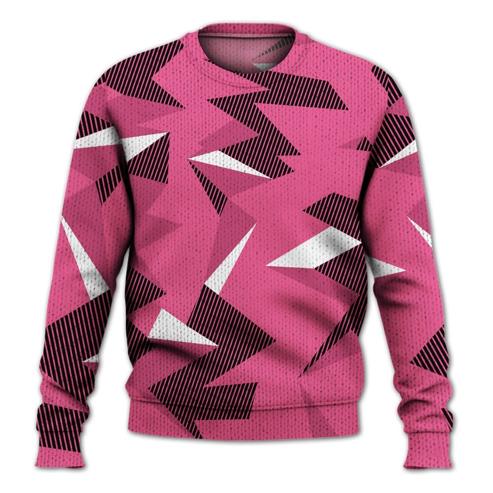Knitted Sweater To Match Air Max SNDR Hyper Pink - Geometric Camouflage Pattern