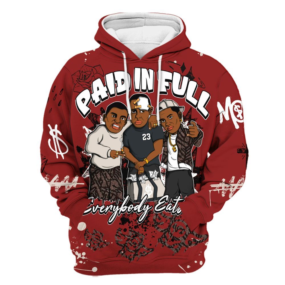 Hoodie To Match World’s Best Dad 3s - Everybody Paid In Full Crayon All Over Print