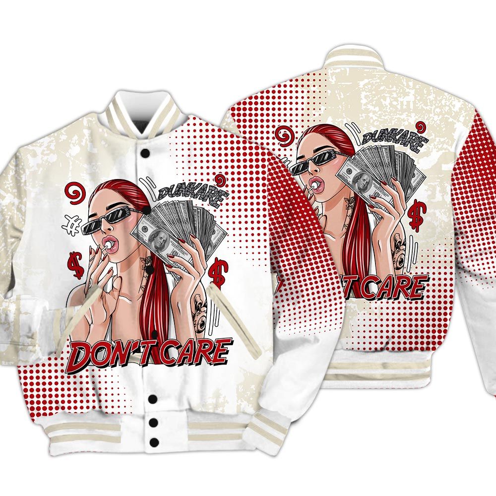 Varsity Jacket To Match Cement Grey 3s - IDC Unique Glitch Dot Varsity Jacket Unisex