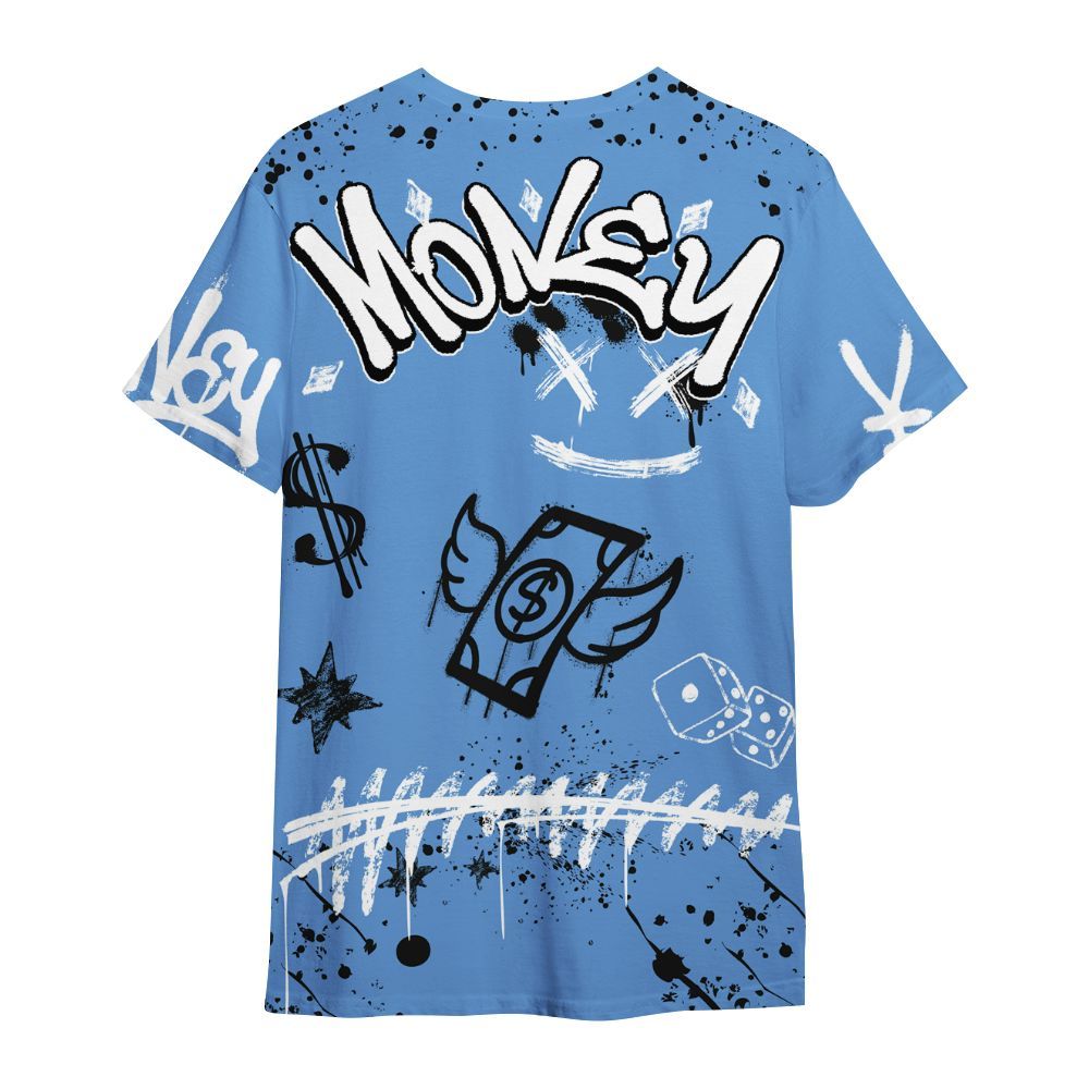 Shirt To Match Black University Blue 5s - Everybody Paid In Full Crayon All Over Print