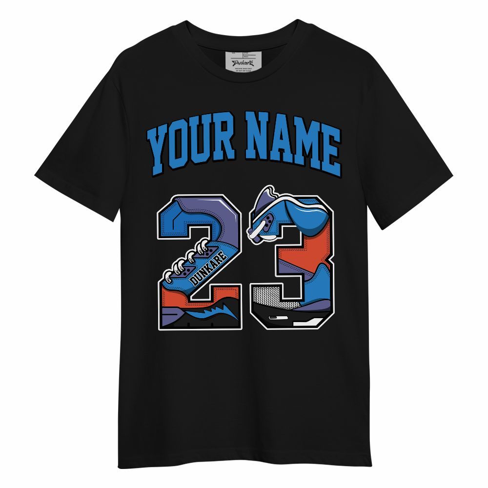 Shirt To Match Hi-Res Blue 700s - Custom Name Number 23 5s Unisex Shirt