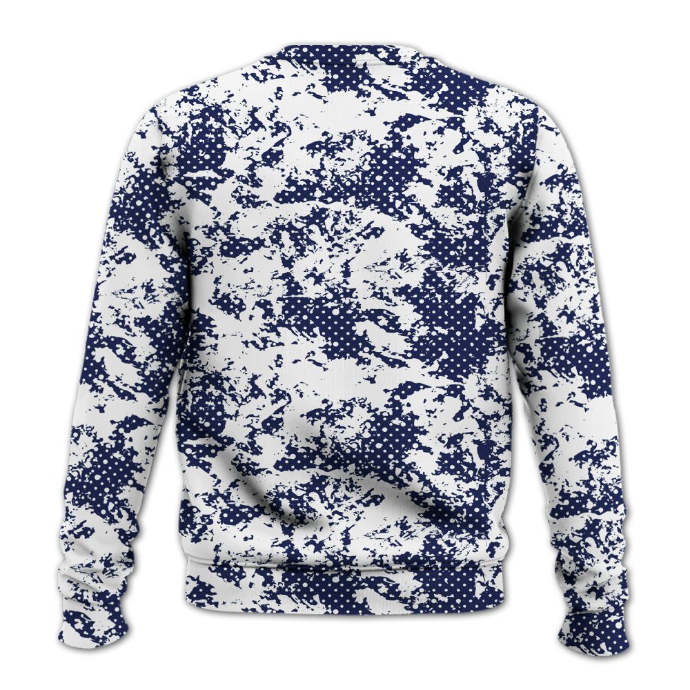 Sweatshirt To Match Midnight Navy 11s - Show Me The Money Retro All Over Print