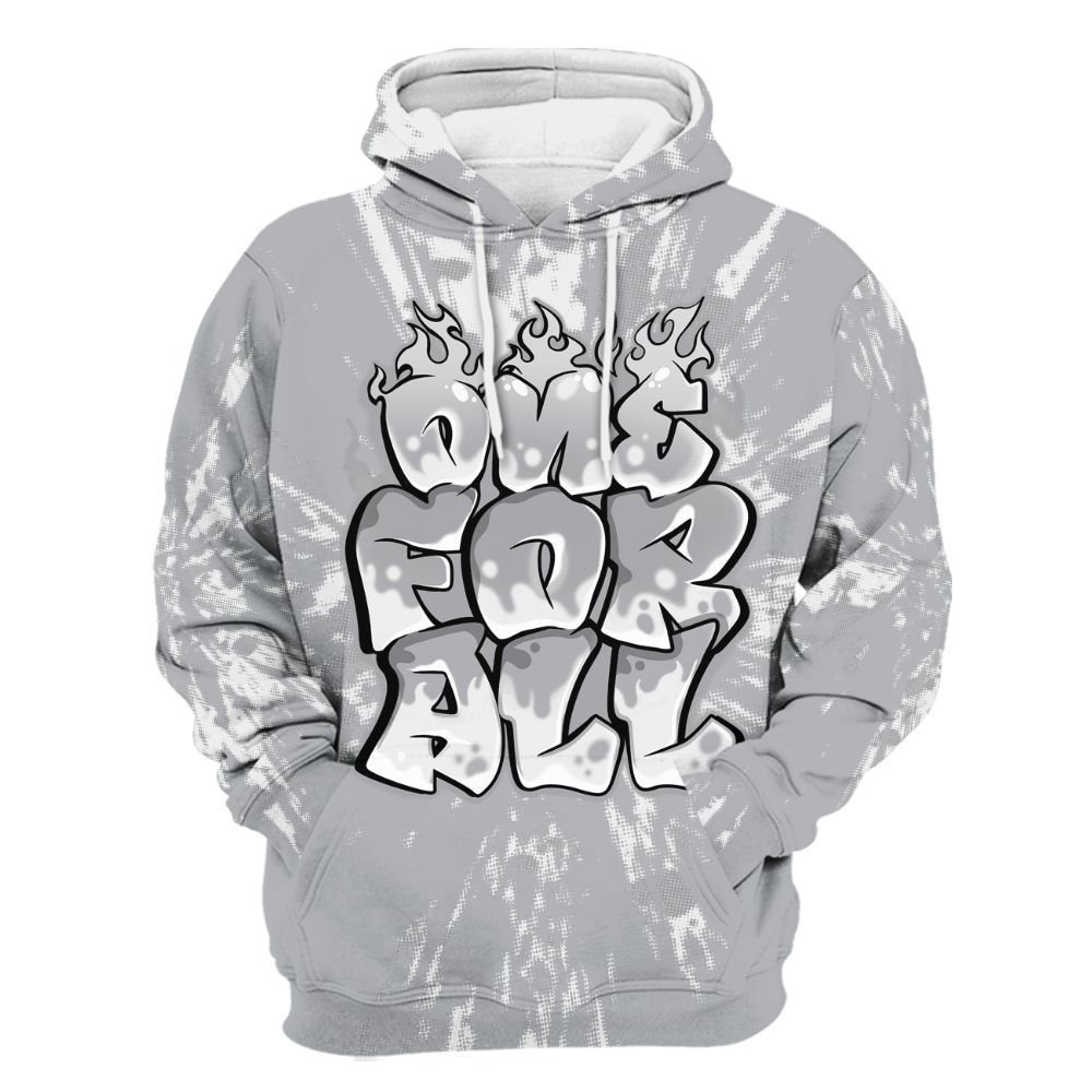 Hoodie To Match Low OG Wolf Grey 1s - Ones For All Graphic Luxury All Over Print