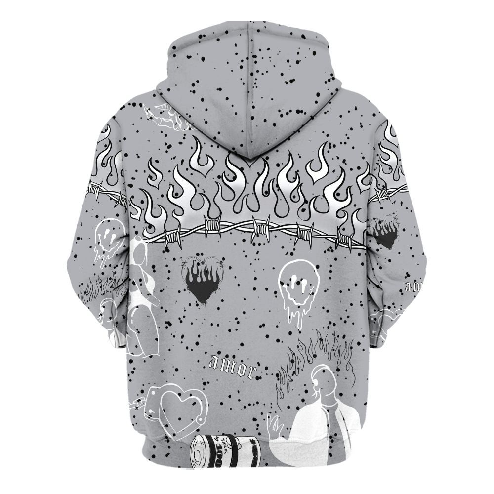 Hoodie To Match White Cement 4s - Snake Trust No One All Over Print