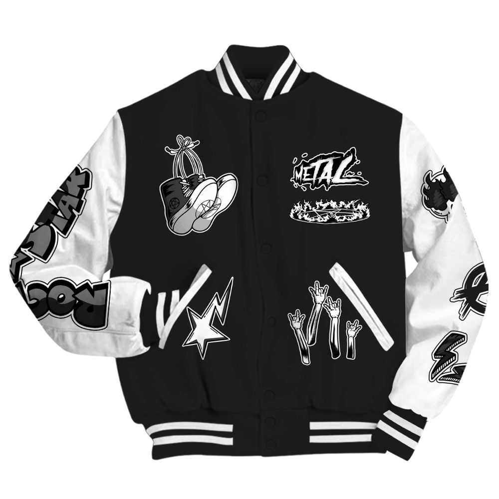 Varsity Jacket To Match Black Cat NET 4s - Punk Rock Raccoon All Over Print