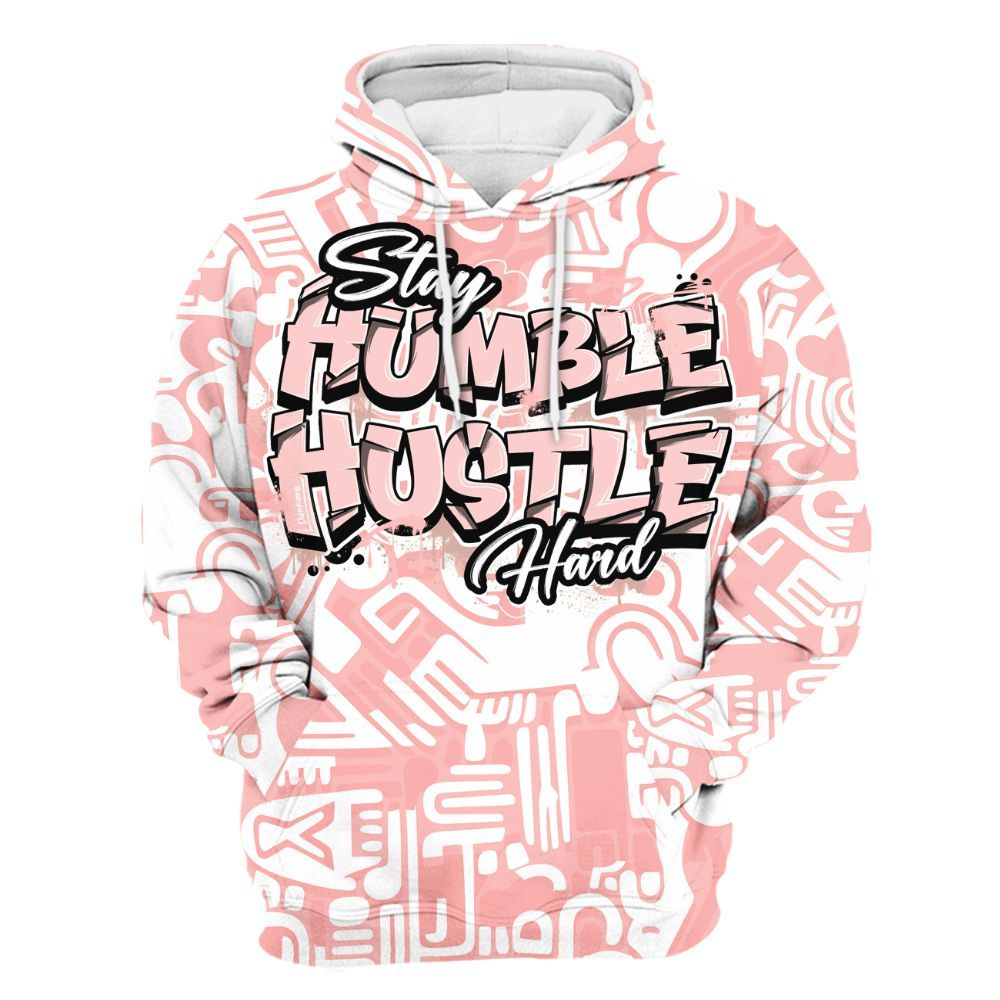 Hoodie To Match Low Legend Pink 11s - Humble Hustle Retro All Over Print