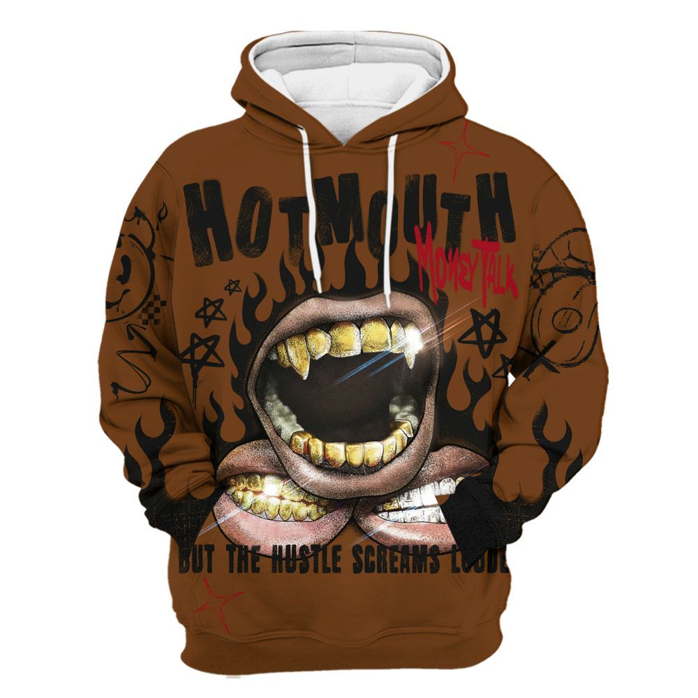 Hoodie To Match Archaeo Brown 5s - Mouth Burning Street Style All Over Print