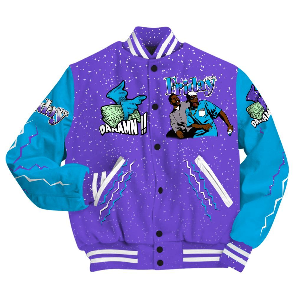 Varsity Jacket To Match Retro Aqua 8s - Friday Movie 90s TV All Over Print