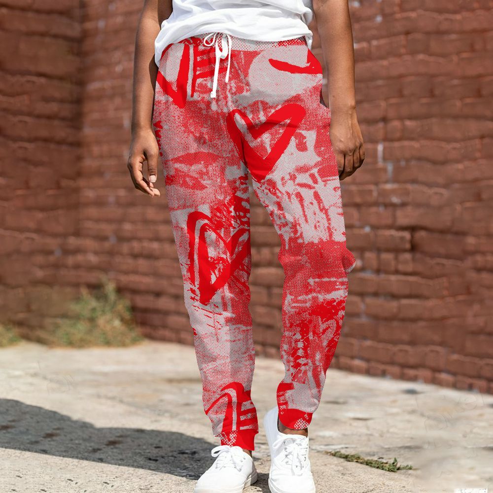 Sweatpant To Match Air Max 1 Low Poly - Heart Grunge All Over Print