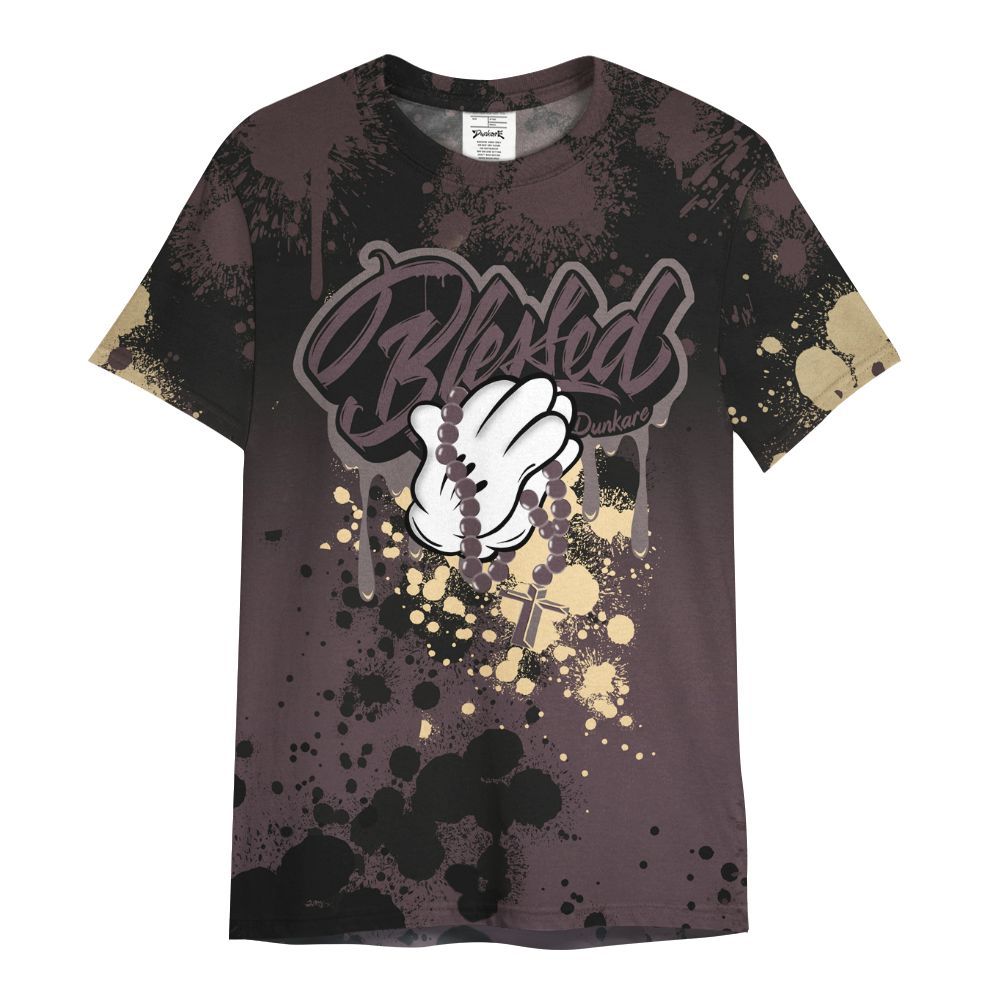 Shirt To Match AMM Black 3s - God Blessed Ink Drip All Over Print