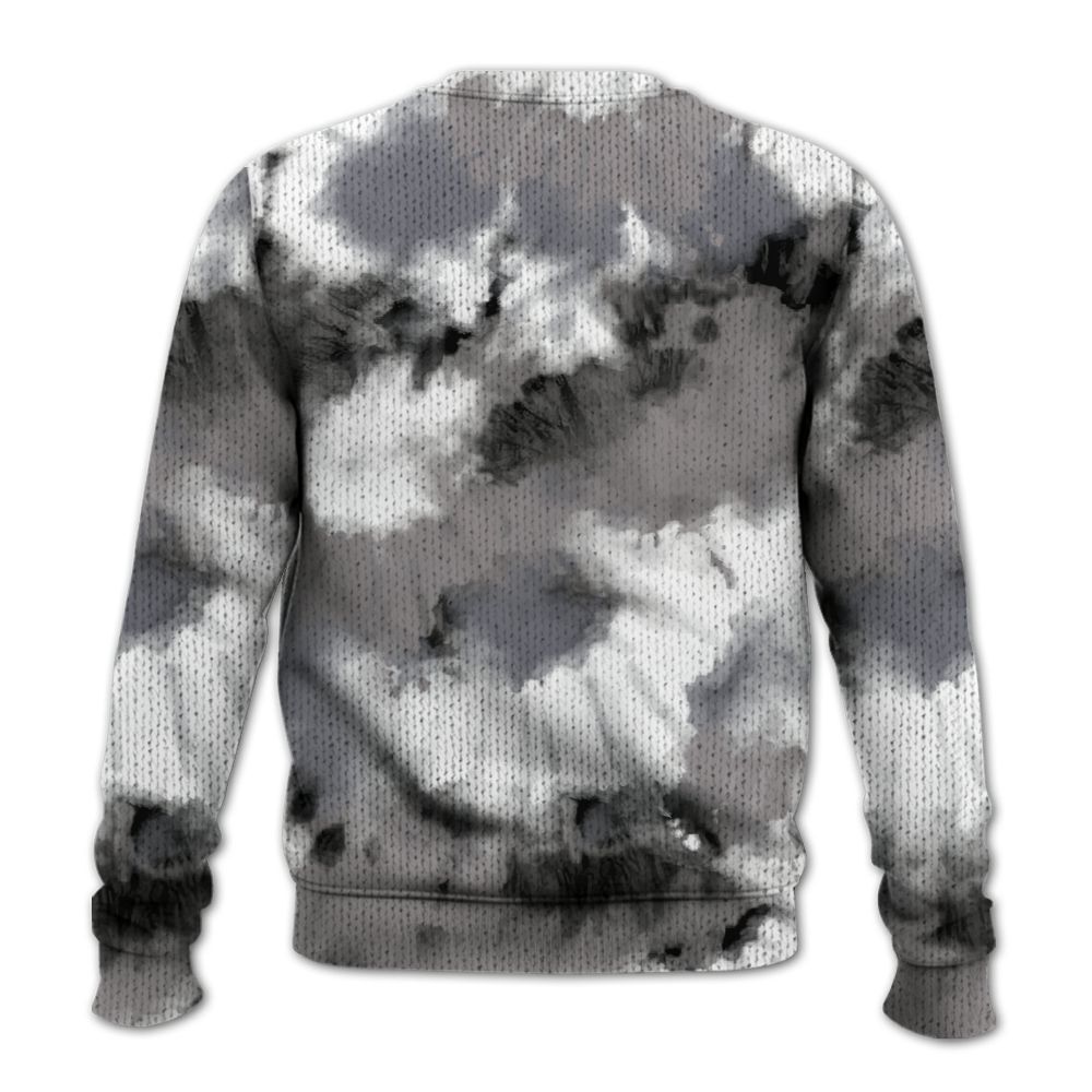 Knitted Sweater To Match Cool Grey 11s - Tie Dye FK Around Find Out