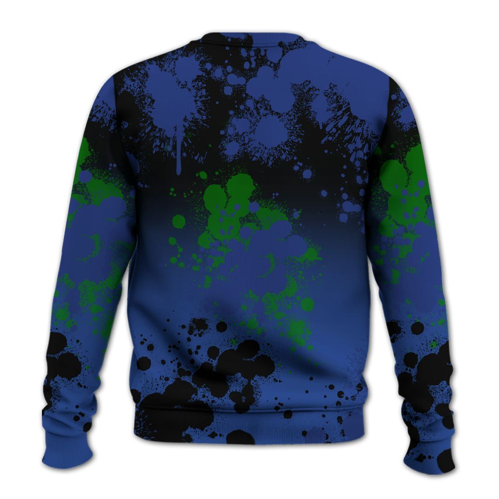 Sweatshirt To Match Retro Hyper Royal 13s - God Blessed Ink Drip All Over Print