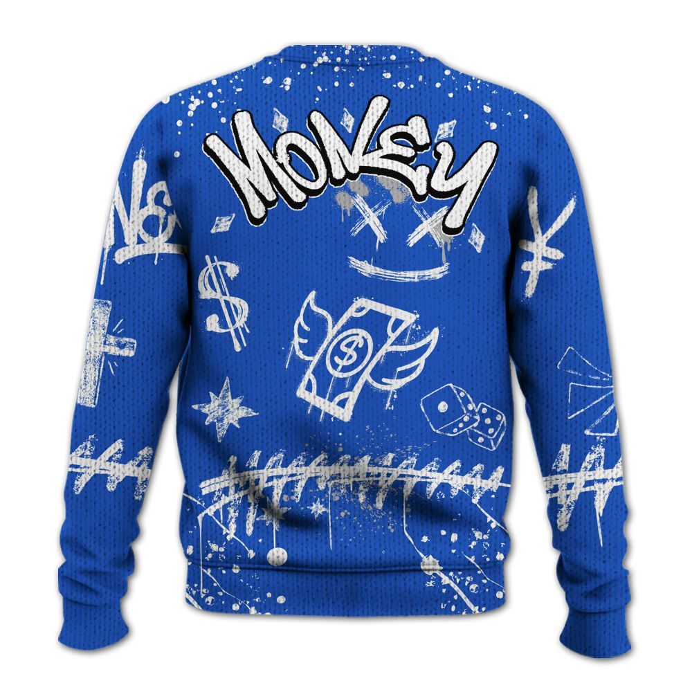 Knitted Sweater To Match Retro Stealth 5s - Everybody Paid In Full Crayon