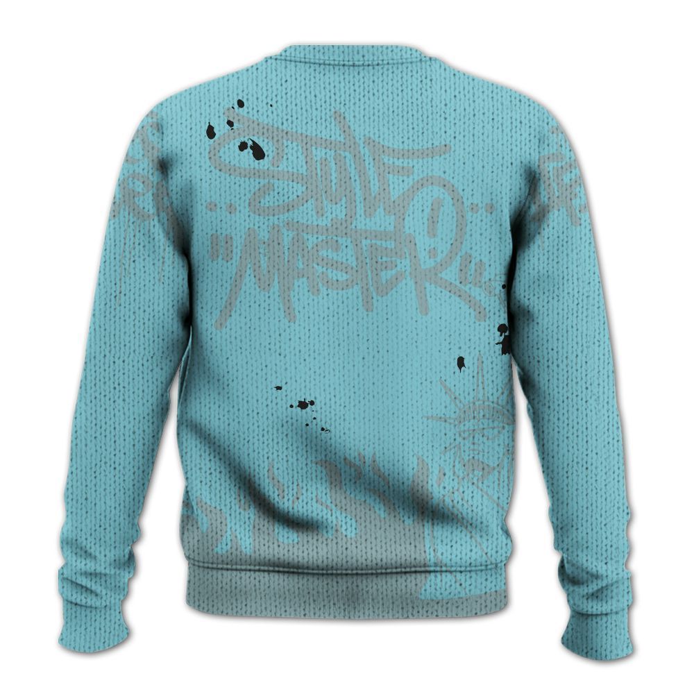 Knitted Sweater To Match Low Legend Blue 11s - Graphic Fck Around Find Out