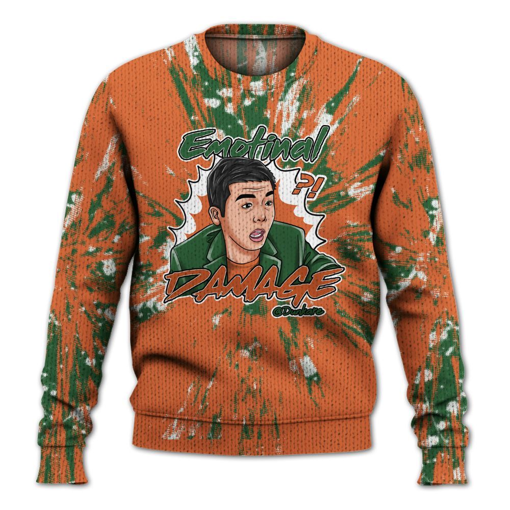 Knitted Sweater To Match Low Miami 5s - Damaged Meme Shirt Unisex Outfit