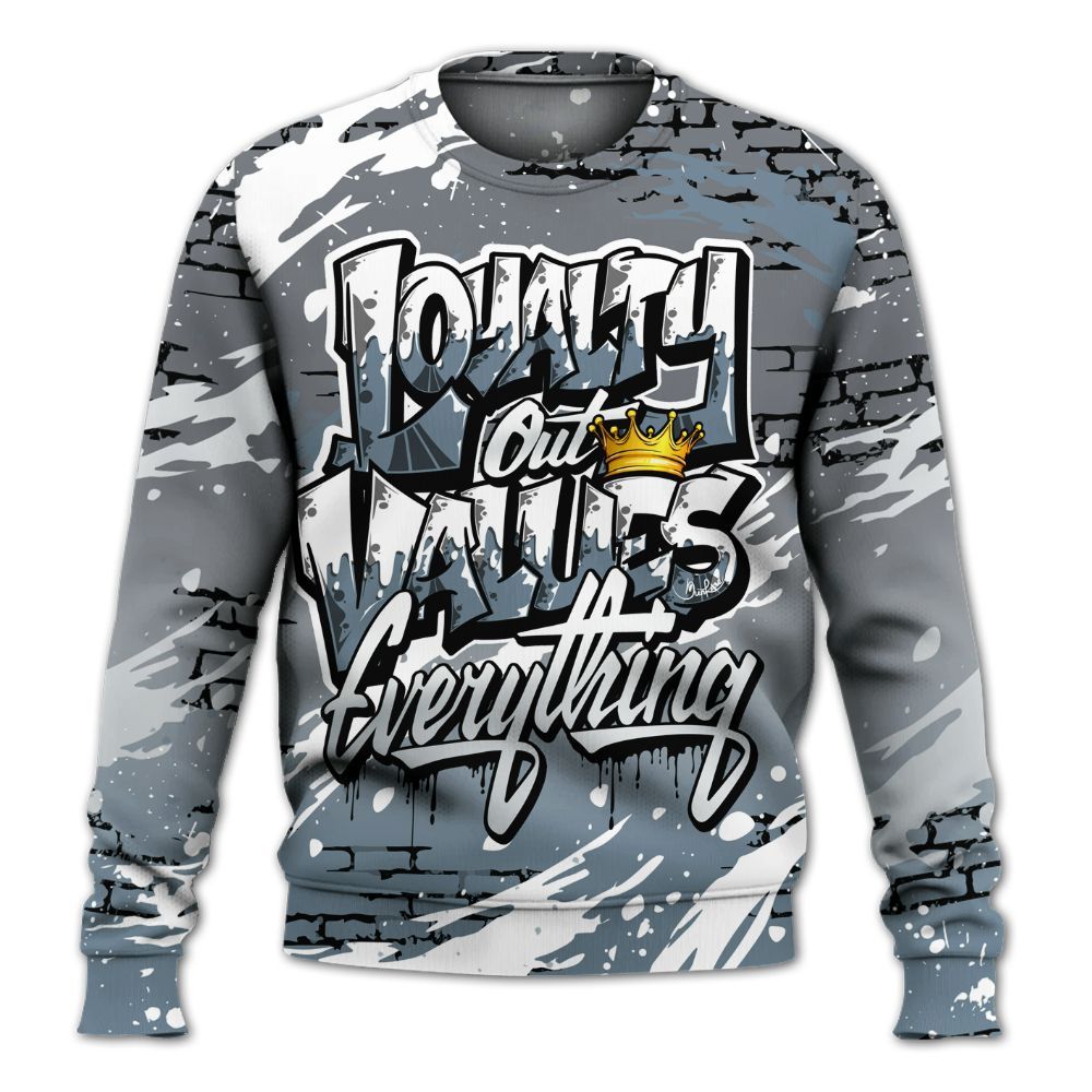 Sweatshirt To Match Air Max DN Silver Bullet - Values Of Loyalty Drip All Over Print