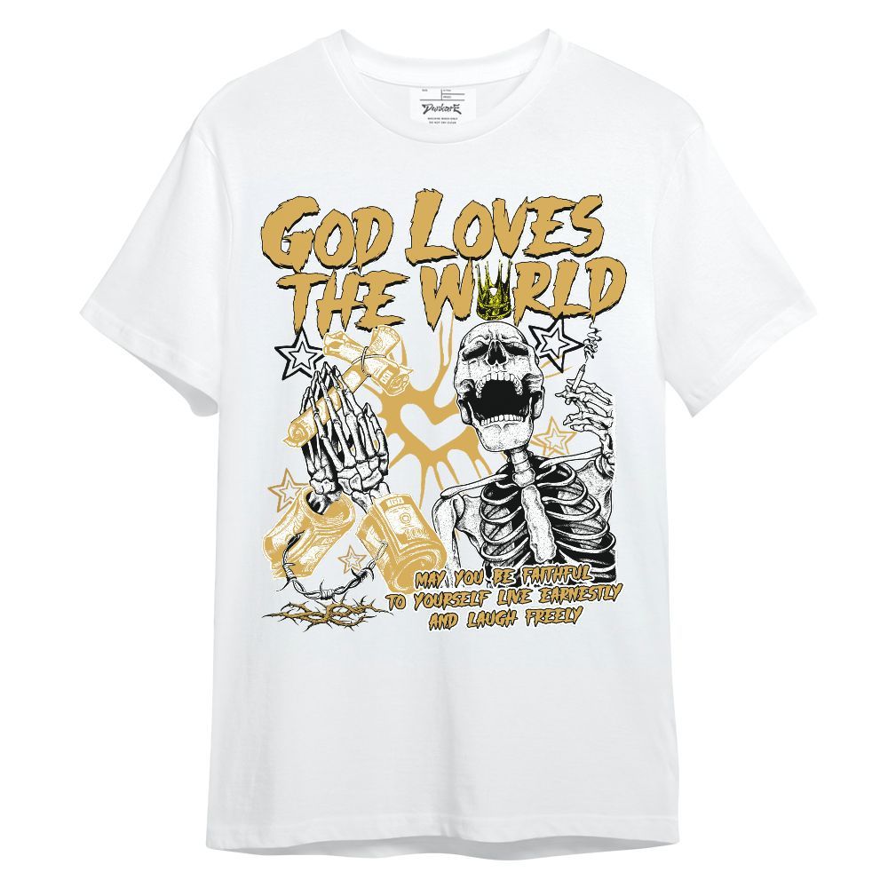 Shirt To Match Retro Light Ginger 14s - God Loves The World Unisex Shirt
