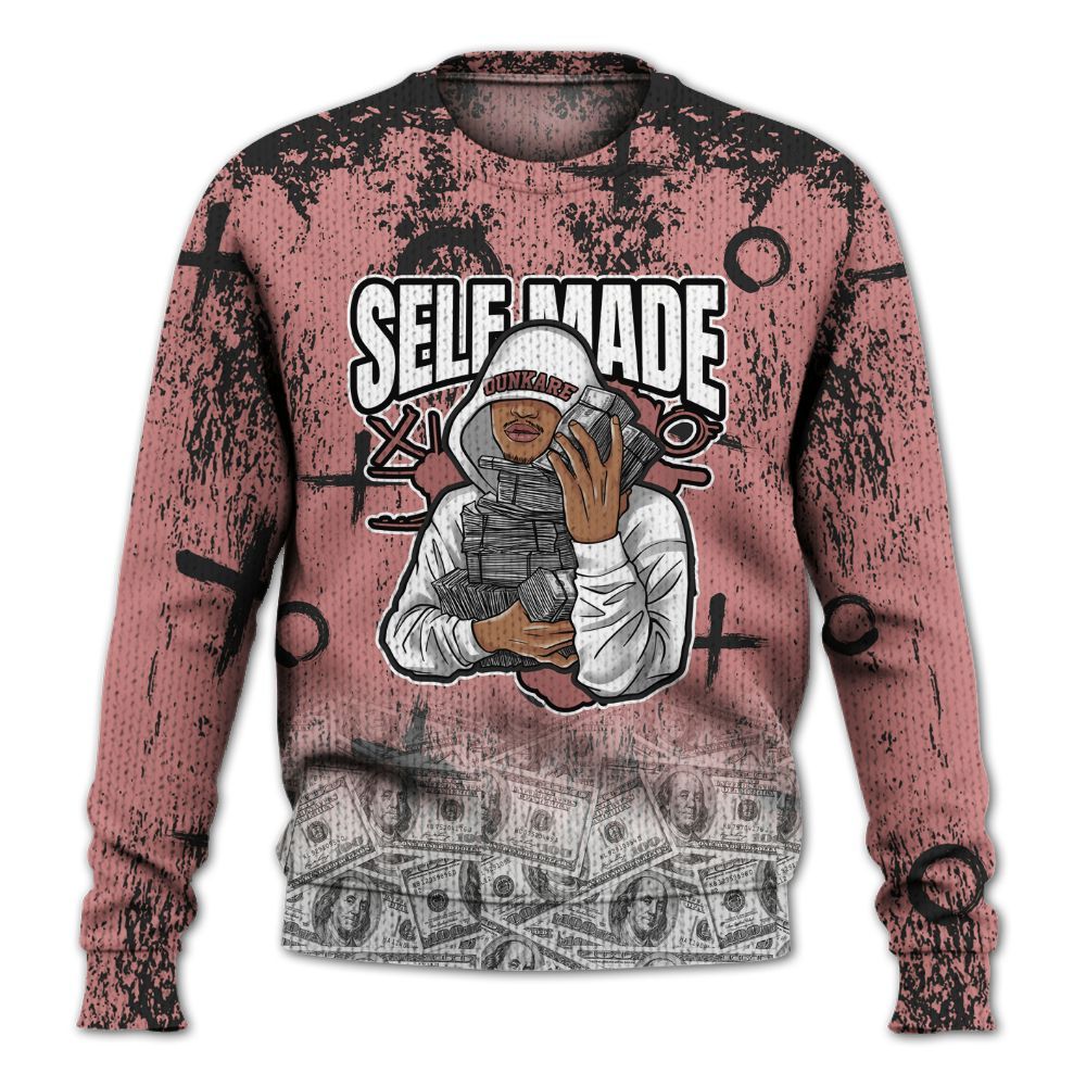 Knitted Sweater To Match Low OG Rust Pink 1s - Selfmade Unique Grunge