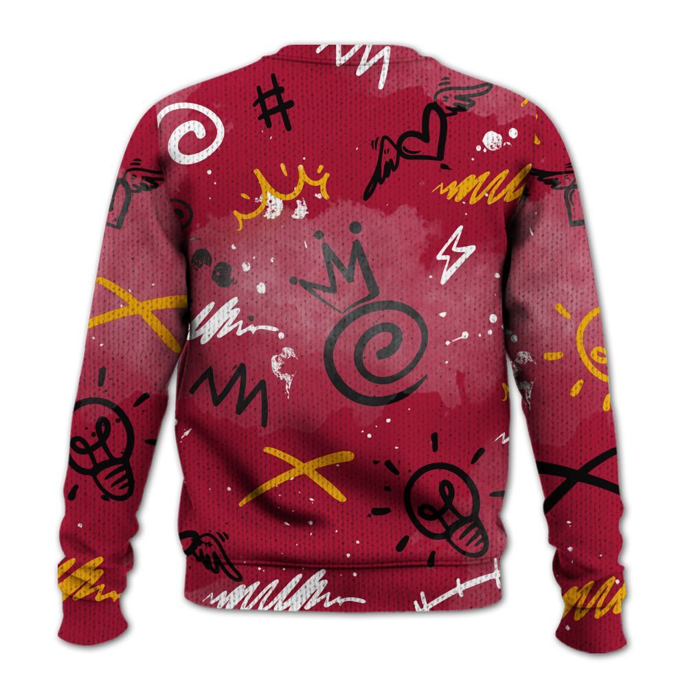 Knitted Sweater To Match Cardinal 7s - Drip Been Di2ferent
