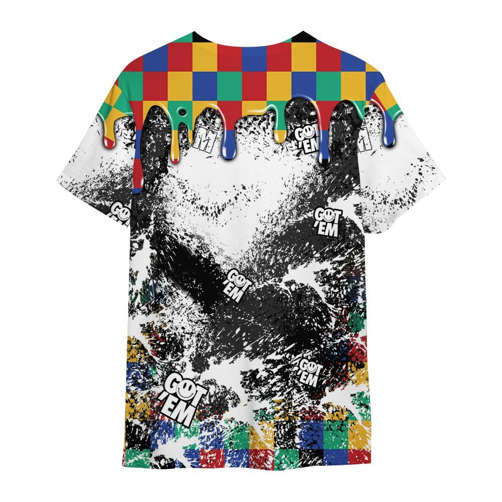 Shirt To Match Air Rainbow Weave - Dripping 23 Drip All Over Print