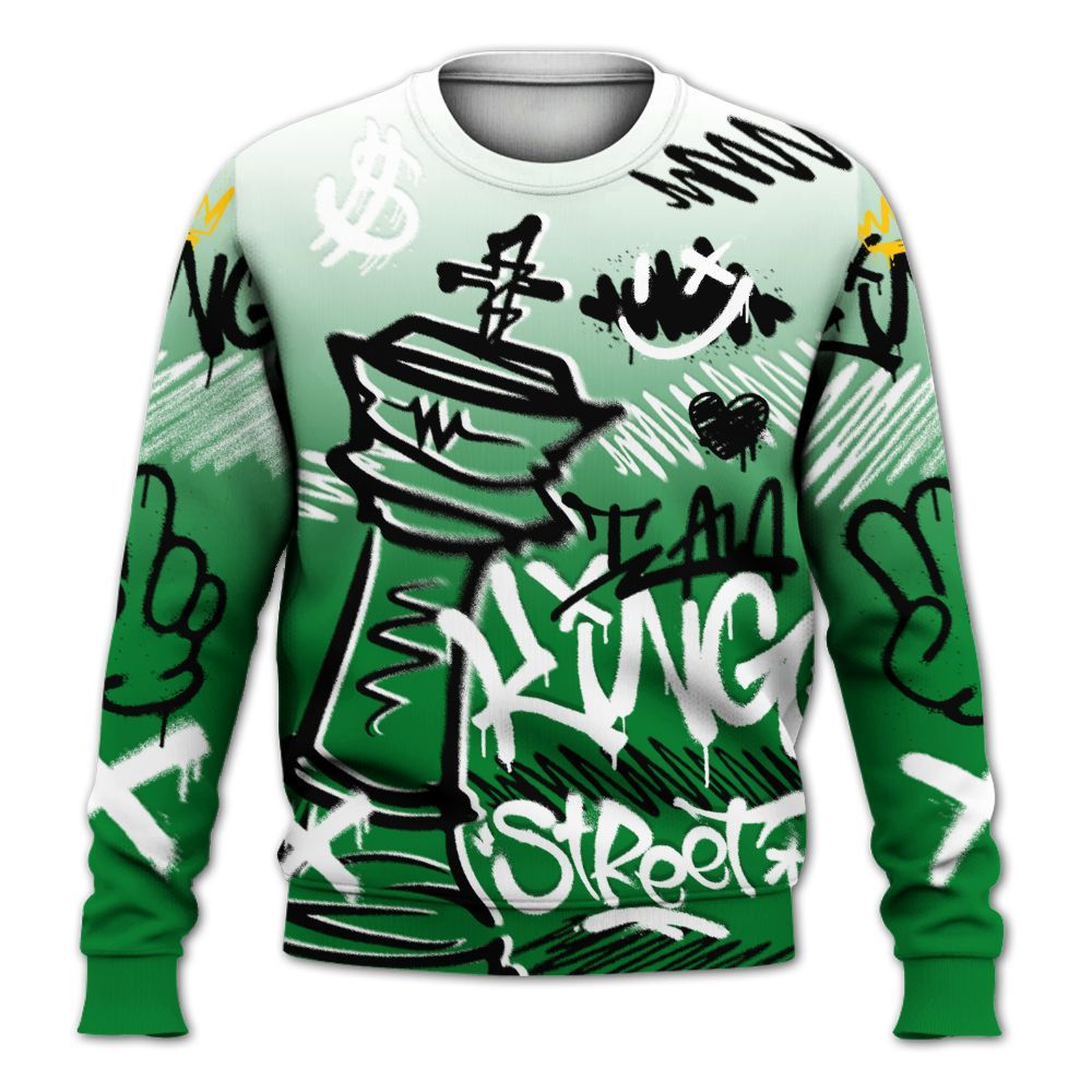 Sweatshirt To Match Lucky Green 1s - Street King Chess Streetwear All Over Print