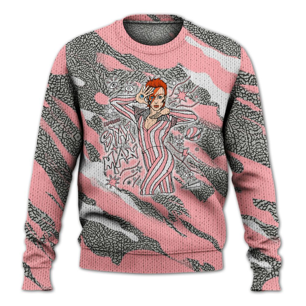 Knitted Sweater To Match Retro Wings 3s - Starmans Graphics Colored