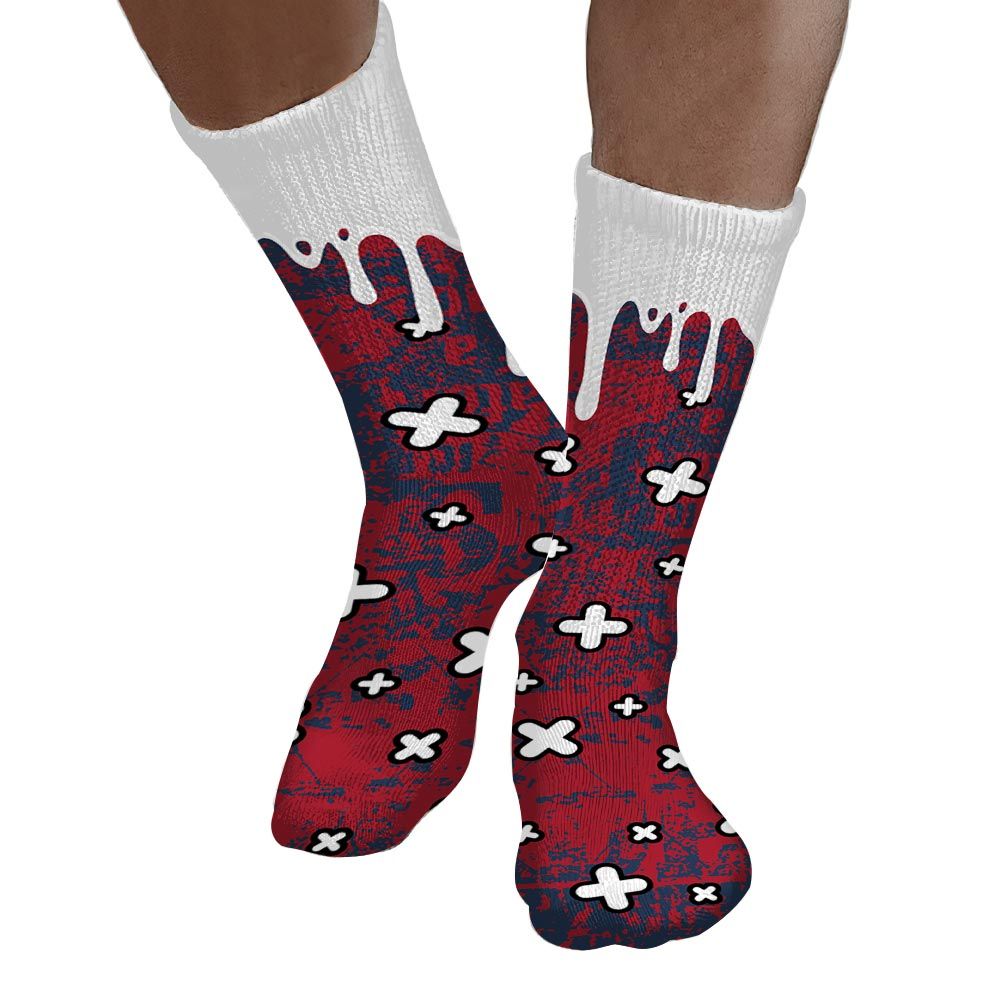 Sock To Match Retro Olympic 6s - Dripping Signs Graphic Unisex