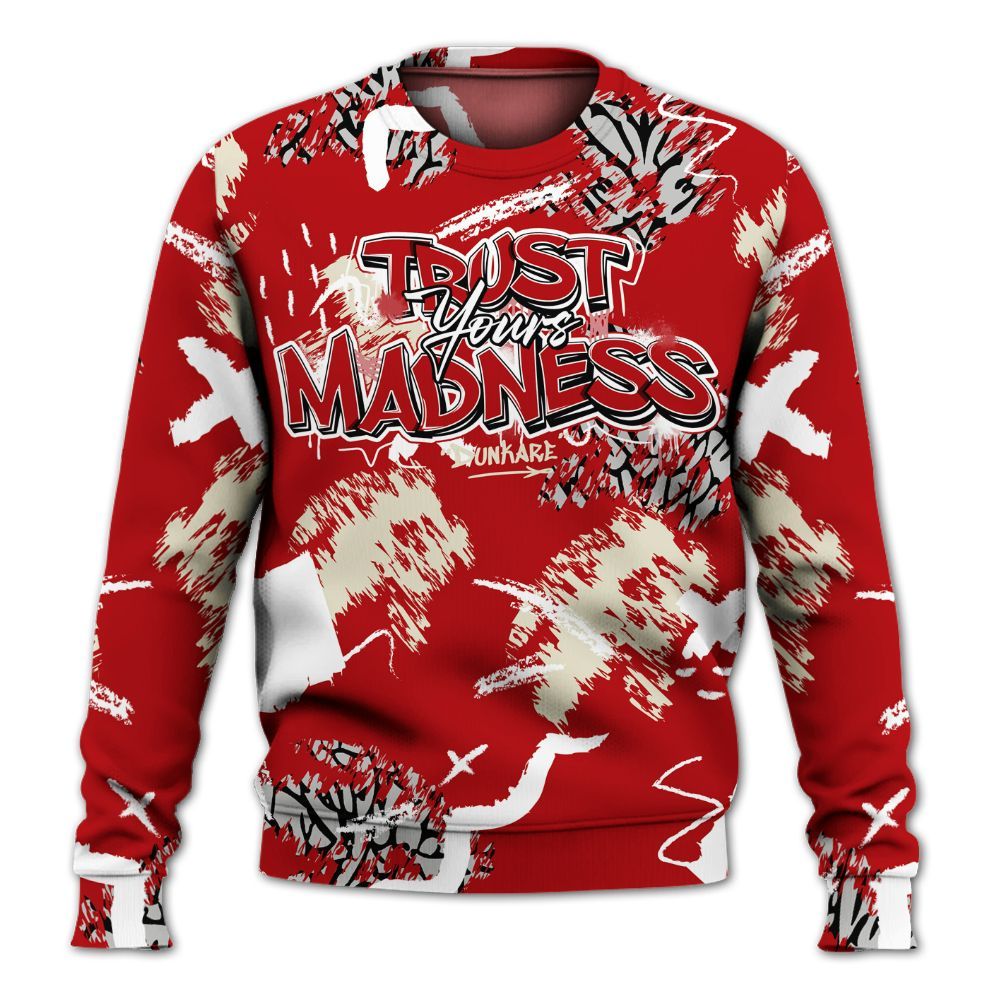 Sweatshirt To Match Cement Grey 3s - Trust Your Madness Retro All Over Print