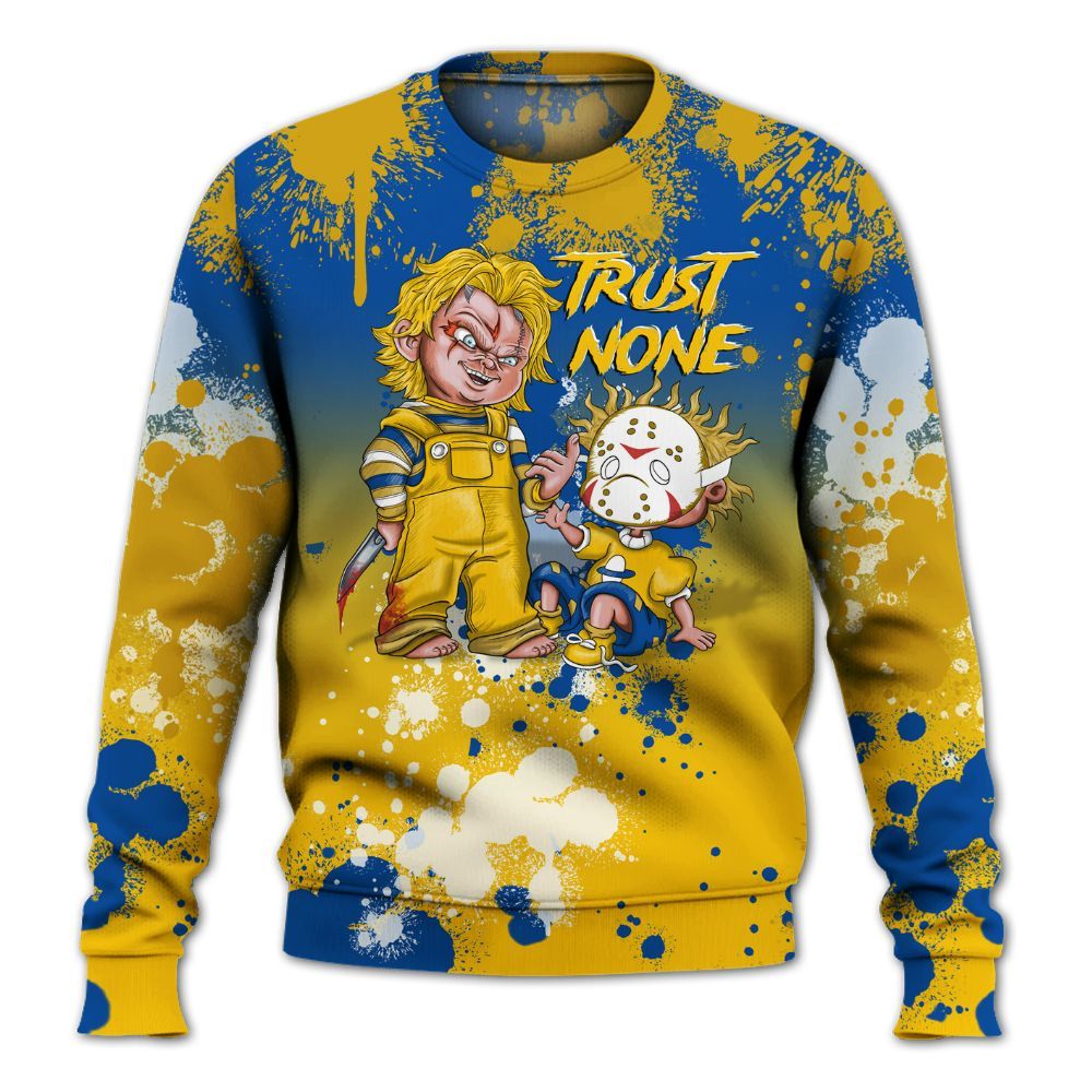 Sweatshirt To Match High Laney 1s - Trust No One Scary All Over Print