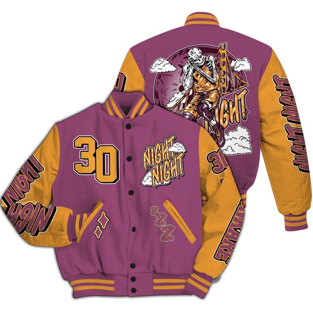 Varsity Jacket To Match High OG Brotherhood 1s - Seeya Skeleton All Over Print