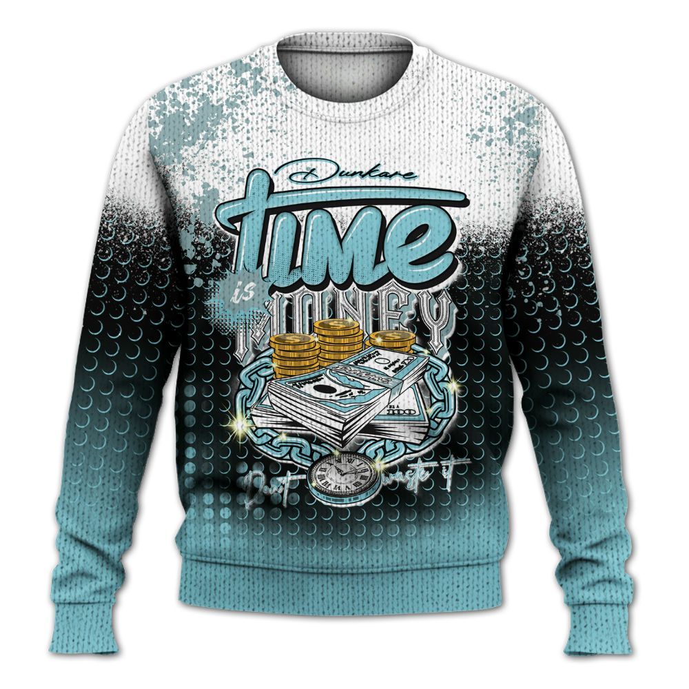 Knitted Sweater To Match Low Legend Blue 11s - Halftone Time Is Money