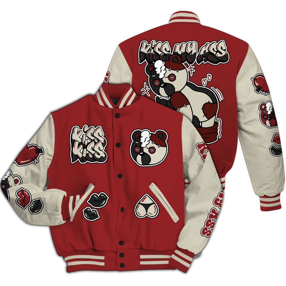 Varsity Jacket To Match High 85 Bred 1s - Kiss My Hugz All Over Print