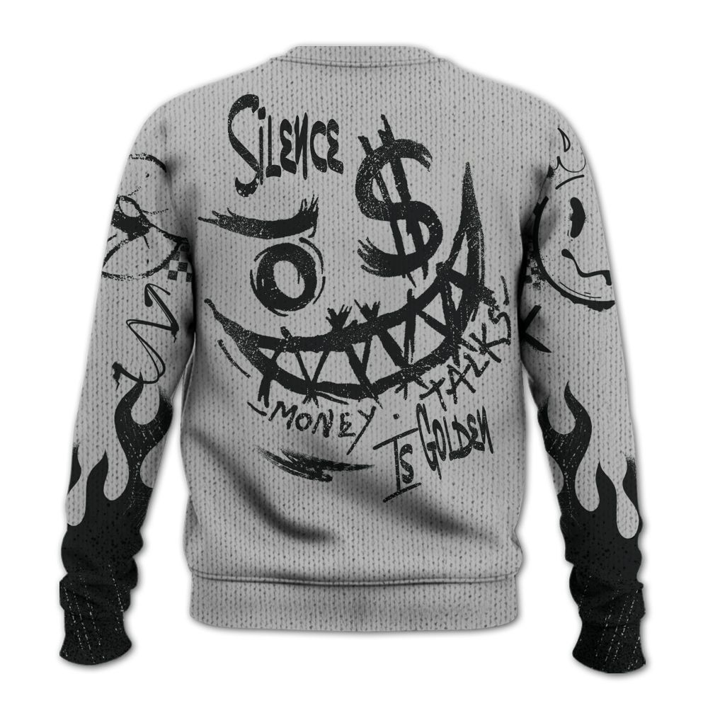 Knitted Sweater To Match Low 85 Metallic Black 1s - Mouth Burning Street Style
