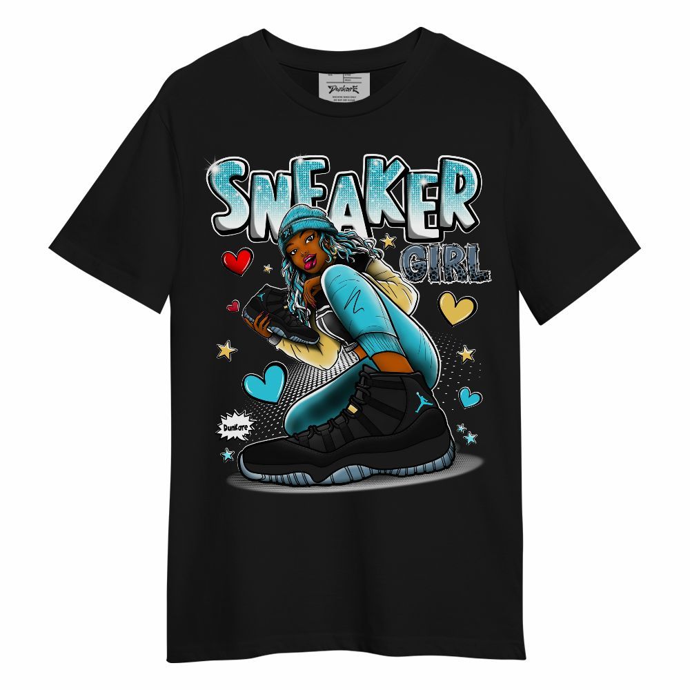Shirt To Match Retro Gamma Blue 11s - Sneaker Girl With Shoes Graphic