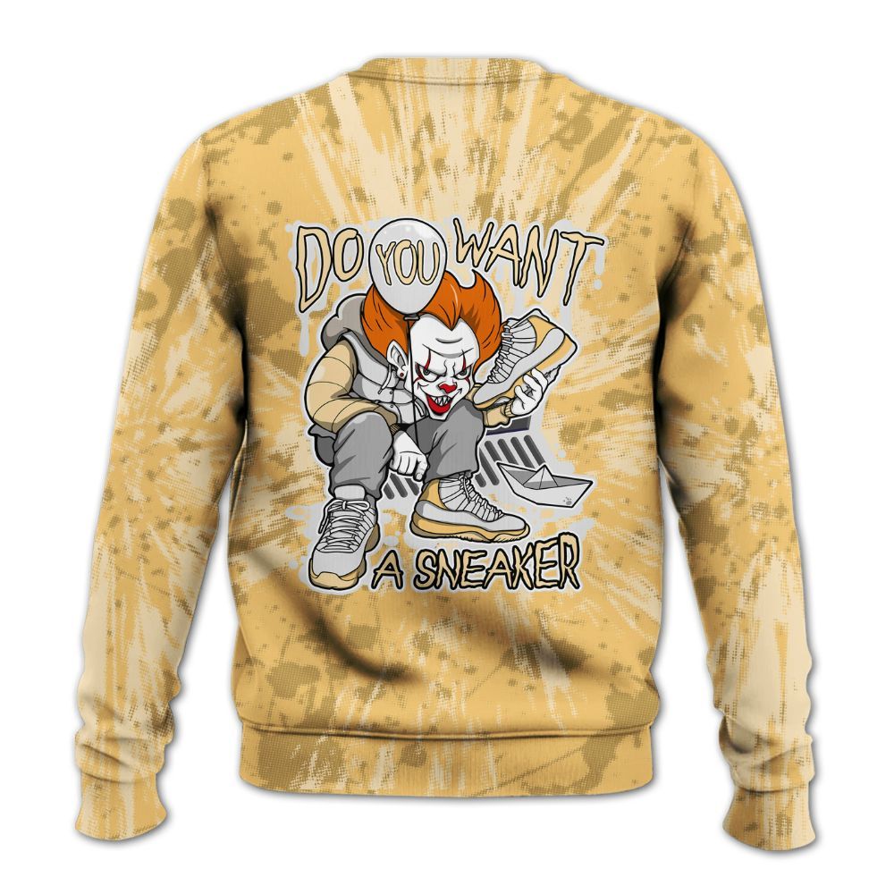 Sweatshirt To Match Craft Paris 6s - Clown Scary Sneakers Graphic Halloween All Over Print