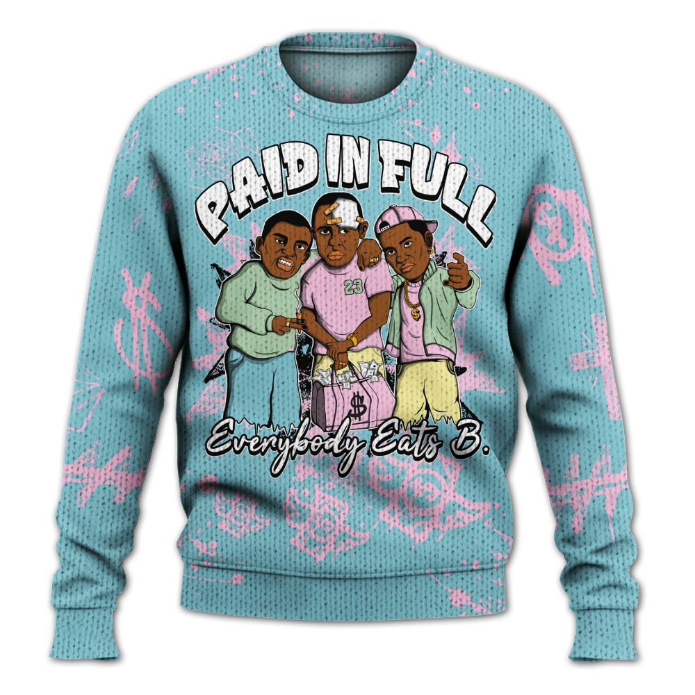 Knitted Sweater To Match SB Dunk Low Visty - Everybody Paid In Full Crayon