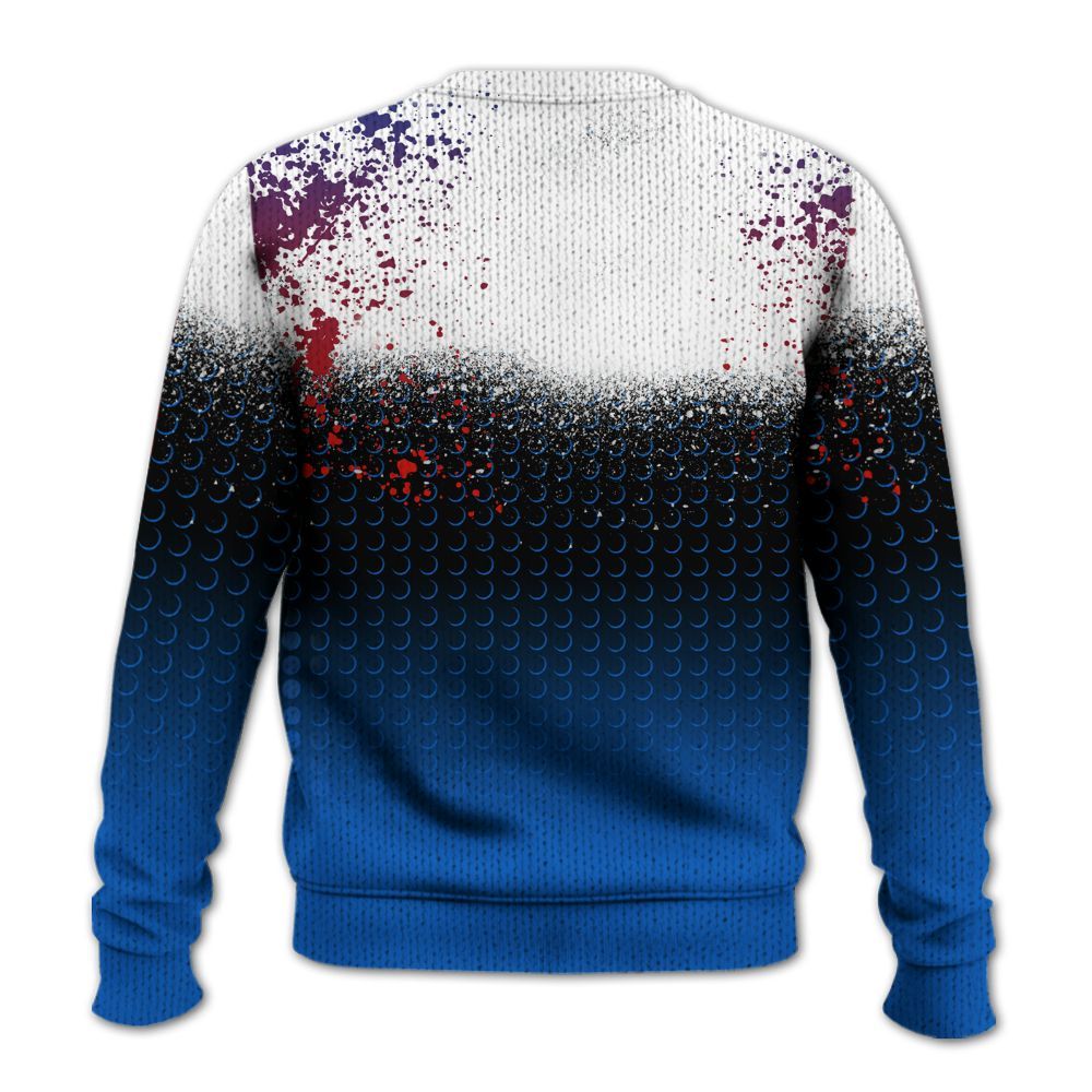 Knitted Sweater To Match Kobe 6 Game Royal - Halftone Time Is Money