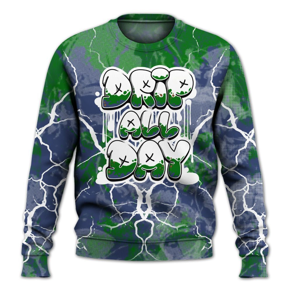 Sweatshirt To Match Midnight Navy 13s - DRIPPIN Days Graphic Halloween All Over Print