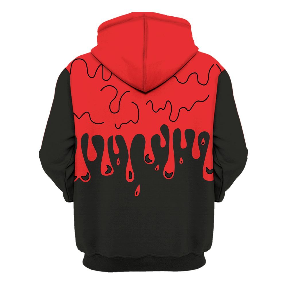 Hoodie To Match Red Thunder 4s - Snake Trust No One Drip All Over Print