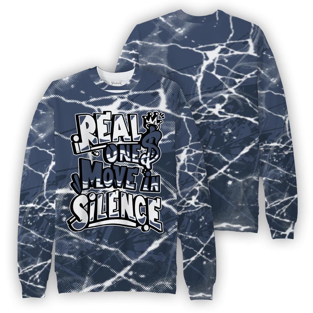 Sweatshirt To Match Low Diffused Blue 11s Sweatshirt - Ones Move In Silence Graphic Profound Sweatshirt Unisex