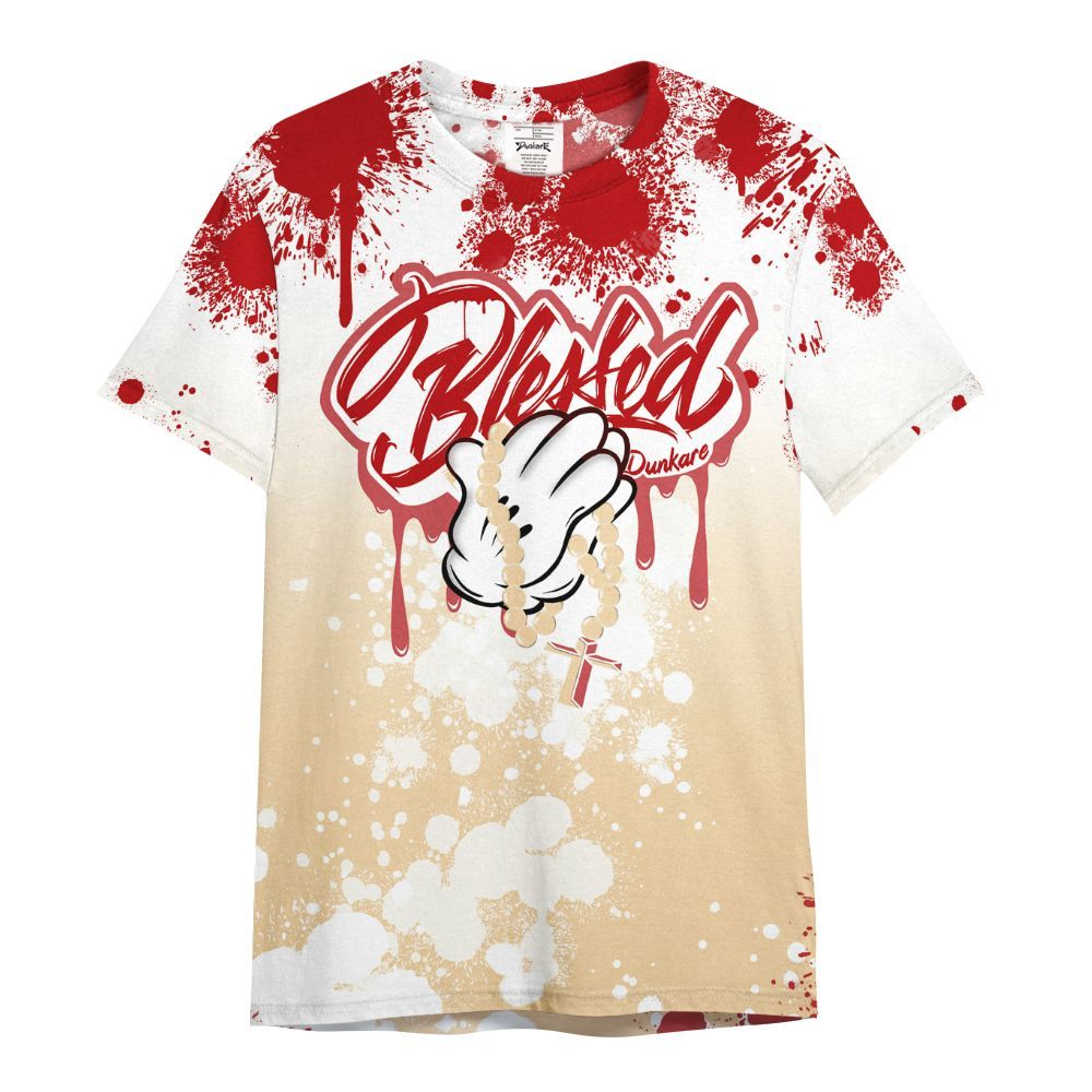 Shirt To Match Dunk Low Strawberry Waffle - God Blessed Ink Drip All Over Print