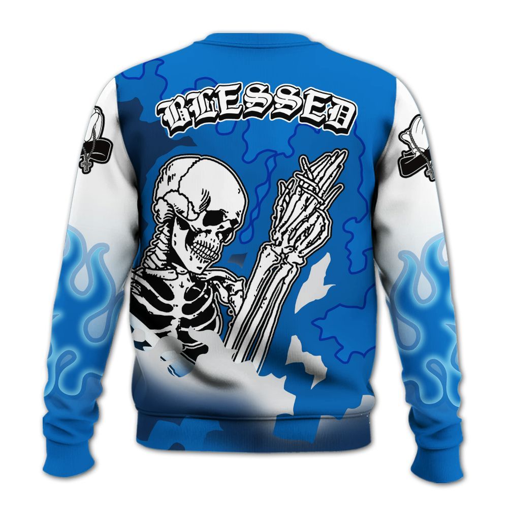 Sweatshirt To Match Blueberry 12s - Prayed For Enemies Graphic Blessing All Over Print