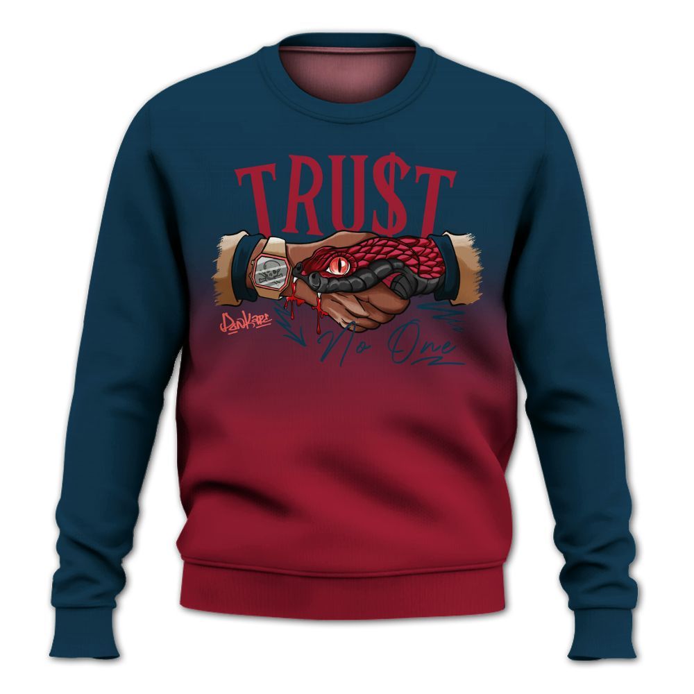 Sweatshirt To Match Mid Multi Color 2022 1s - Snake Trust No One Drip All Over Print