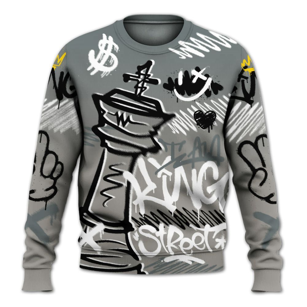 Sweatshirt To Match Cool Grey 9s - Street King Chess Streetwear All Over Print