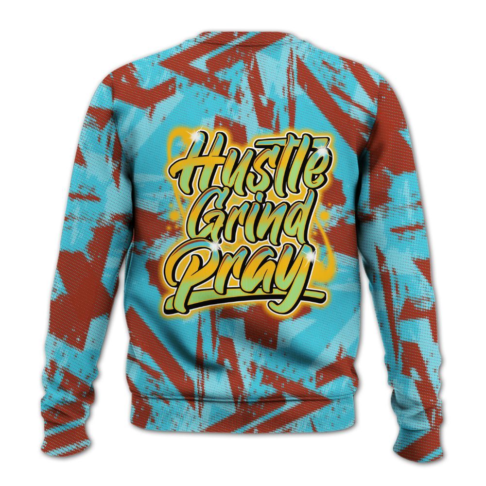 Sweatshirt To Match SB Dunk Di'Orr Greenwood - Hustles And Prayer Graphic Halftone All Over Print