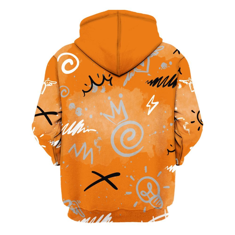 Hoodie To Match Orange Citrus 3s - Drip Been Di2ferent All Over Print