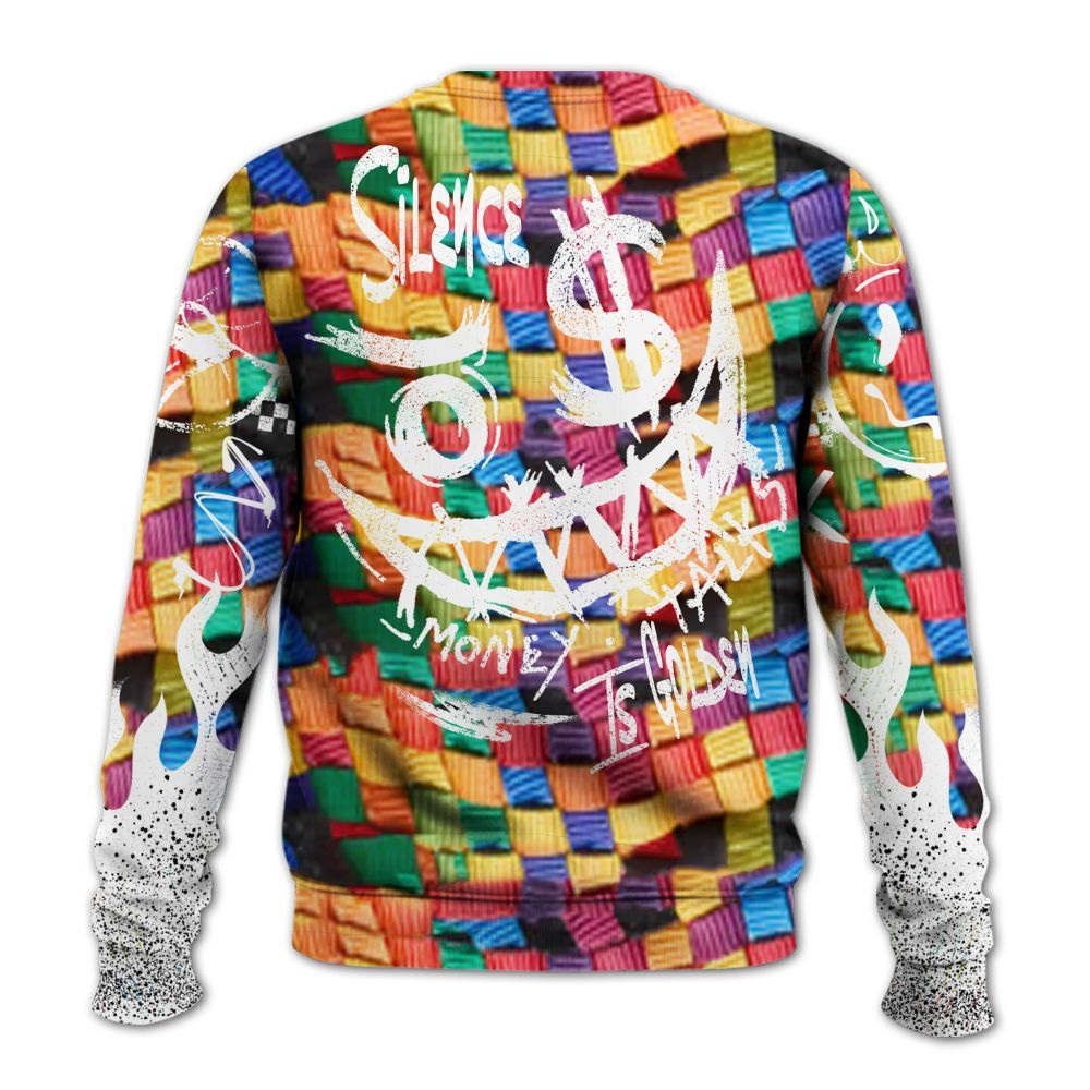 Sweatshirt To Match Air Rainbow Weave - Mouth Burning Street Style All Over Print
